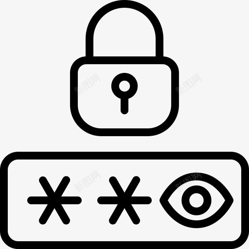 锁登录密码显示svg_新图网 https://ixintu.com 登录 密码 显示 更改 密钥 计算机 技术 概述 部分