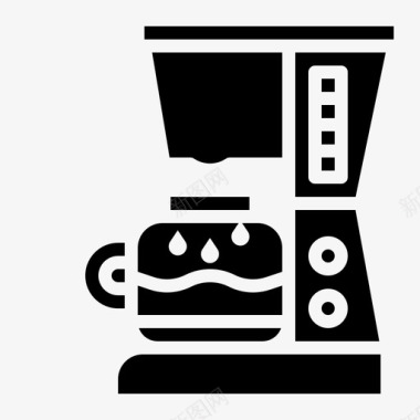 咖啡机浓缩咖啡热咖啡图标