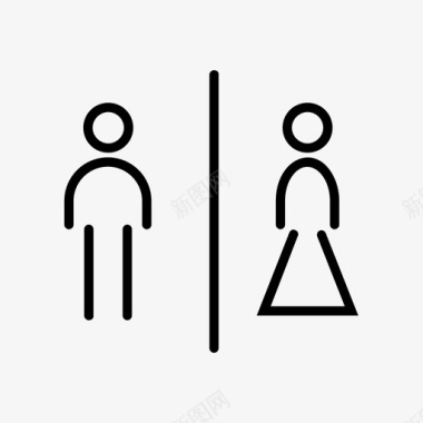 卫生间浴室女卫生间图标