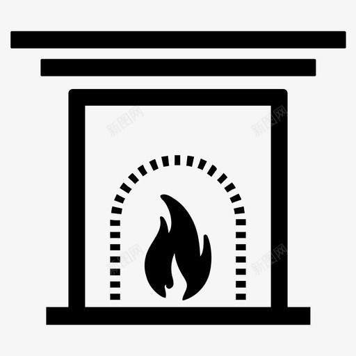 火炉火焰暖气svg_新图网 https://ixintu.com 火炉 暖气 火焰 家用 炉子 圣诞节 专用 套装