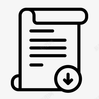 下载纸质文件文件页面图标