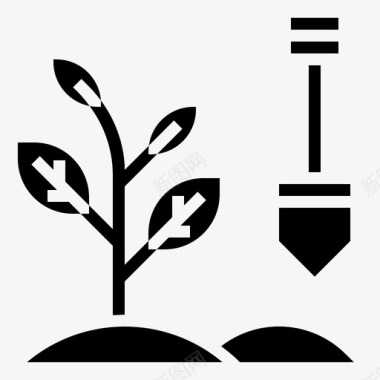 园艺植物学农业和园艺图标
