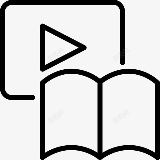 视频书籍课程svg_新图网 https://ixintu.com 视频 书籍 课程 图书馆 游戏 远程教育 大纲 部分