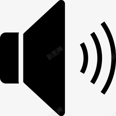 扬声器高音量多媒体选项图标