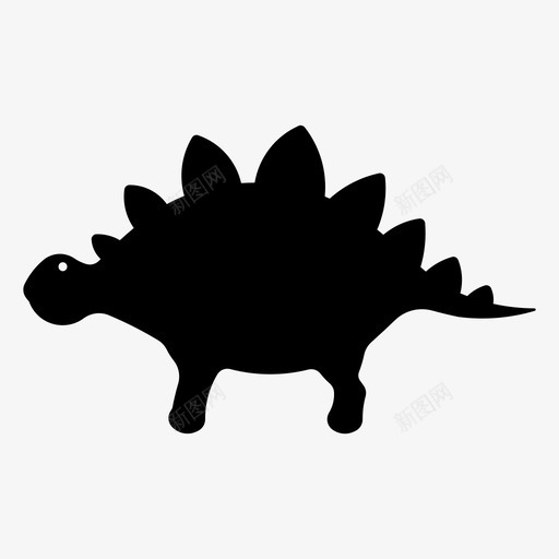 剑龙动物恐龙svg_新图网 https://ixintu.com 恐龙 剑龙 动物 侏罗纪