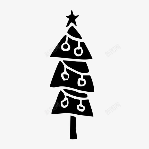 圣诞节假日松树svg_新图网 https://ixintu.com 圣诞 圣诞节 节假日 松树 冬天 圣诞快乐 雕文 图标