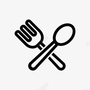 厨房设备食物叉子图标