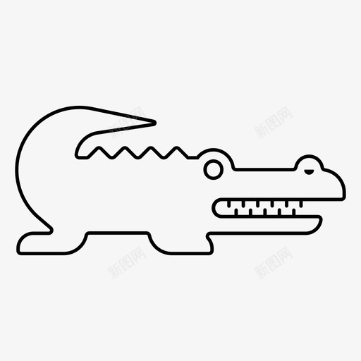 鳄鱼动物凯门鳄svg_新图网 https://ixintu.com 鳄鱼 动物 凯门 爬行动物