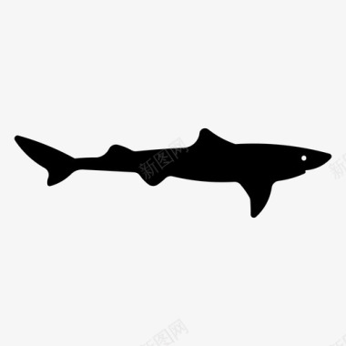 狗鱼海洋鲨鱼图标