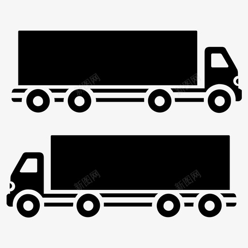 货物货运卡车集装箱卡车svg_新图网 https://ixintu.com 卡车 货物 货运 集装箱 物流运输 运输