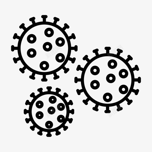 冠状病毒细菌冠状病毒19型svg_新图网 https://ixintu.com 冠状 病毒 细菌 病毒型 疾病