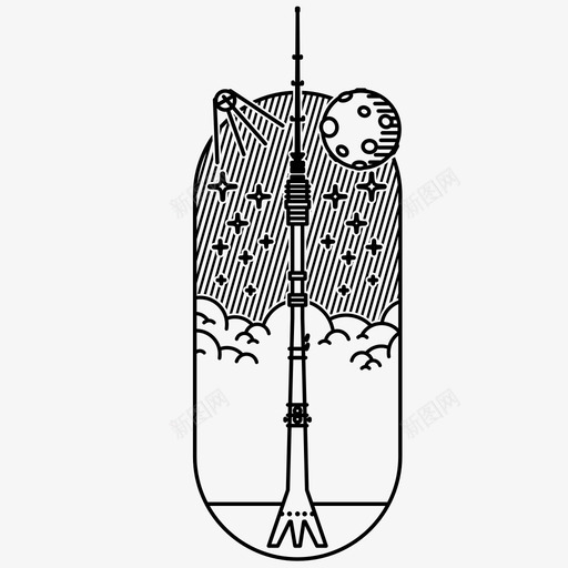 俄罗斯地标莫斯科svg_新图网 https://ixintu.com 俄罗斯 地标 莫斯科 奥斯 斯坦 基诺 大厦 广播 苏联