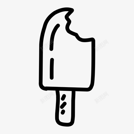 冰棒食品冰淇淋svg_新图网 https://ixintu.com 食品 冰棒 冰淇淋 夏天 美味 饮料