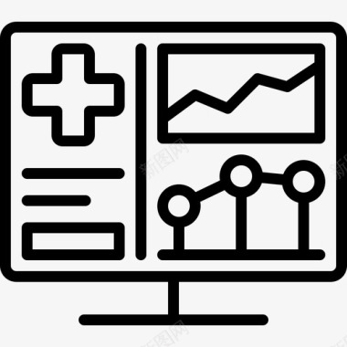 破折号分析图表图标