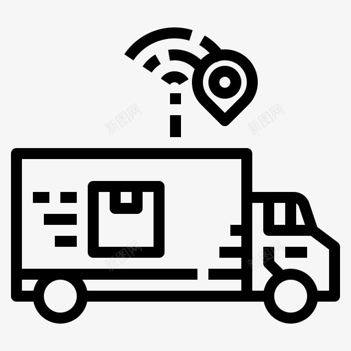 卡车追踪物流网络svg_新图网 https://ixintu.com 卡车 追踪 物流 网络 智能 运输 联网
