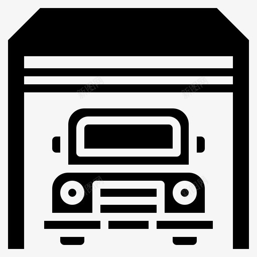 车库汽车停车场svg_新图网 https://ixintu.com 车库 汽车 停车场 房地产 交通 汽车服务 图示