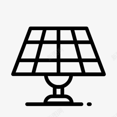 太阳能电池板生态环境图标