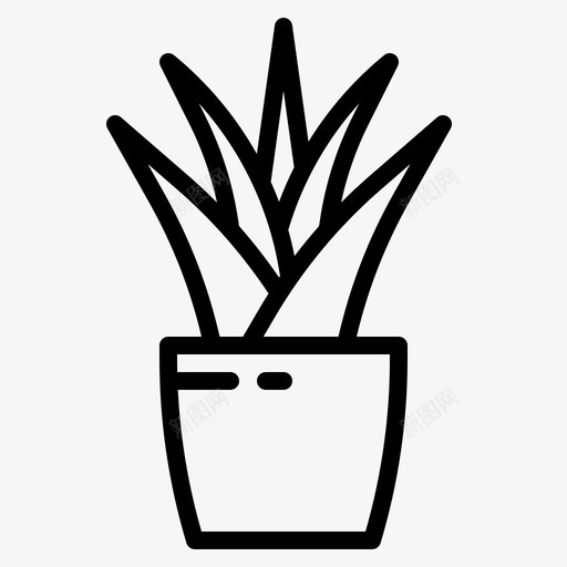 植物园艺办公室svg_新图网 https://ixintu.com 办公室 植物 植物园 园艺 盆栽 小型 家庭 轮廓