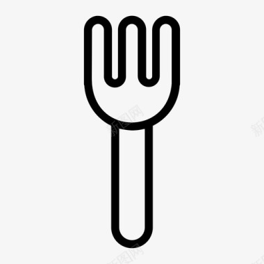叉子用餐食物图标