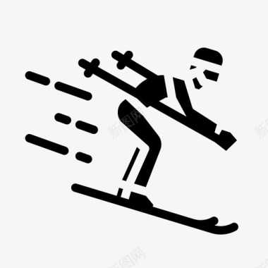 滑雪比赛运动图标