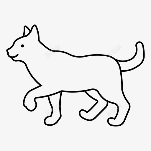 猞猁动物猫svg_新图网 https://ixintu.com 野猫 猞猁 动物