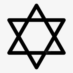 纯线大卫之星希伯来语犹太教高清图片