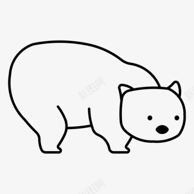 袋熊动物澳大利亚图标