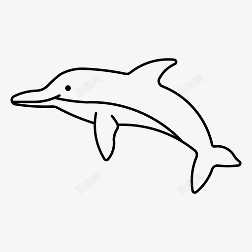 宽吻海豚跳跃海洋svg_新图网 https://ixintu.com 宽吻 海豚 跳跃 海洋 动物