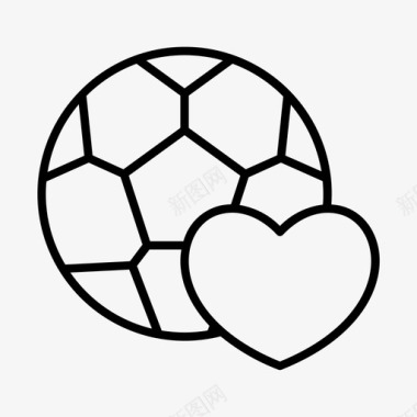 最喜欢的游戏足球心脏图标