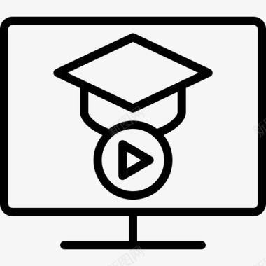 视频远程教育课程图标