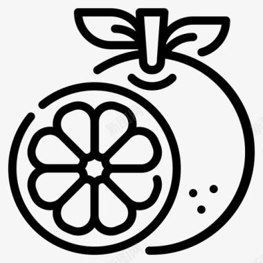 橙子食品水果图标
