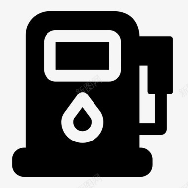 加油站燃料加油泵图标