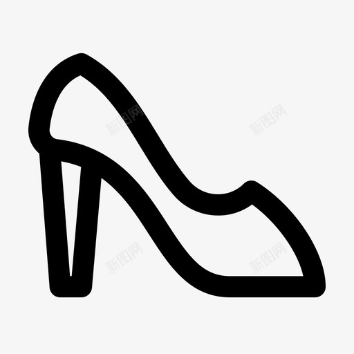 高跟鞋时尚脚穿svg_新图网 https://ixintu.com 高跟鞋 时尚 穿鞋 女人 醒目 线条