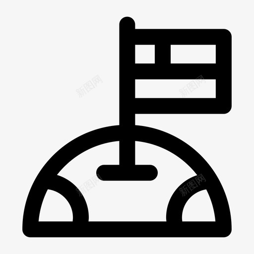 行星宇航员旗帜svg_新图网 https://ixintu.com 太空 行星 宇航员 旗帜 月亮 样式