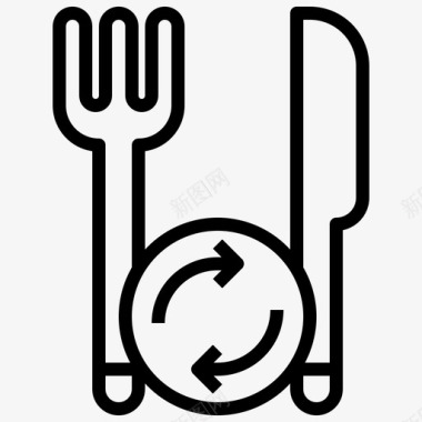 餐具生态环保煎锅图标