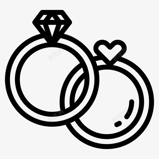 爱的戒指订婚戒指svg_新图网 https://ixintu.com 戒指 爱的 订婚 婚礼 爱情 大事记