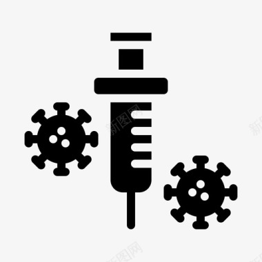 注射器冠状病毒covid19图标