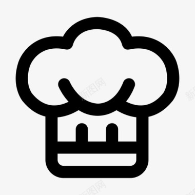 厨师帽烹饪餐厅图标