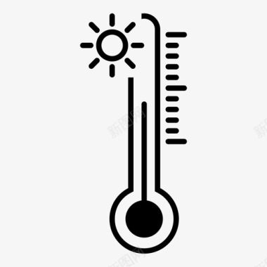 温度计高温炎热图标