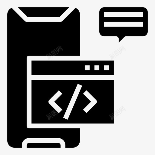 电话编程手机计算svg_新图网 https://ixintu.com 电话 编程 手机 计算 智能 符号