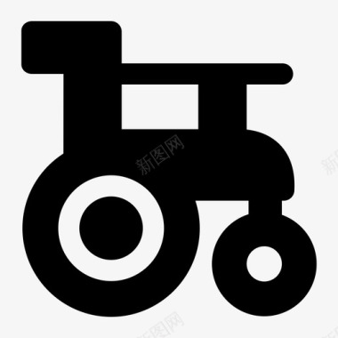 轮椅残废医学符号样式图标