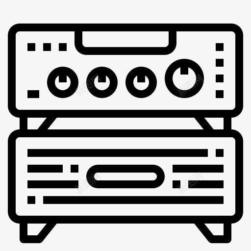 放大器电子吉他svg_新图网 https://ixintu.com 电子 放大器 吉他 接收器 设备