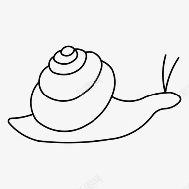 腹足类蜗牛贝壳图标