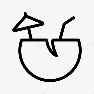椰子饮料果汁图标
