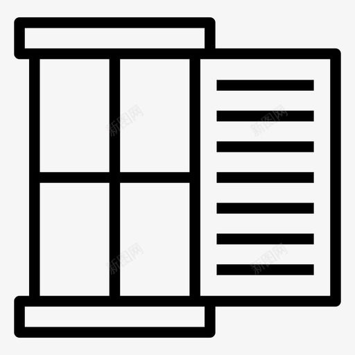 窗户建筑房子svg_新图网 https://ixintu.com 建筑 窗户 房子 室内 开放 轮廓