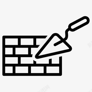 建造抹子墙壁图标