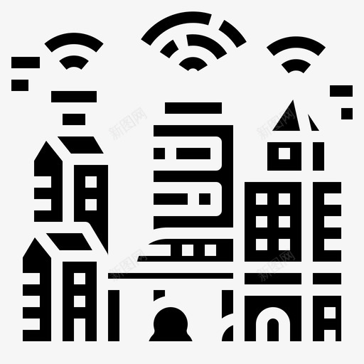 智慧城市建筑互联网svg_新图网 https://ixintu.com 智慧 城市 建筑 互联网 联网
