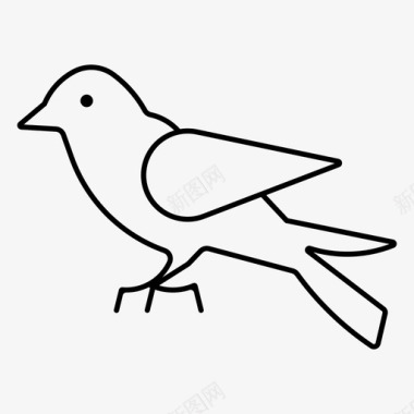 麻雀美洲树麻雀鸟图标