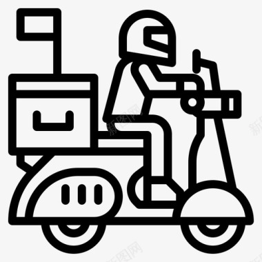 送货员食品摩托车图标