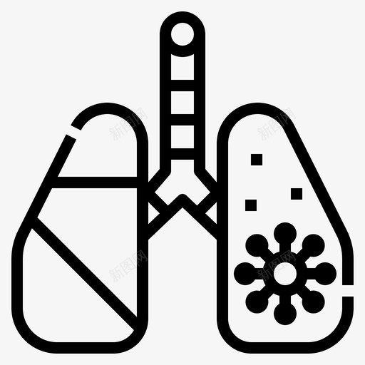 肺部病毒冠状病毒医学svg_新图网 https://ixintu.com 健康 冠状 医学 器官 病毒 肺部